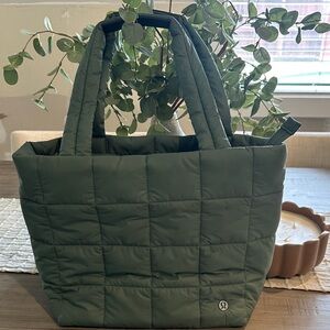 Lululemon Athletica Olive Quilted Tote